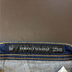 Armani Exchange Men's Skinny Jeans - Indigo with Yellow Stitching